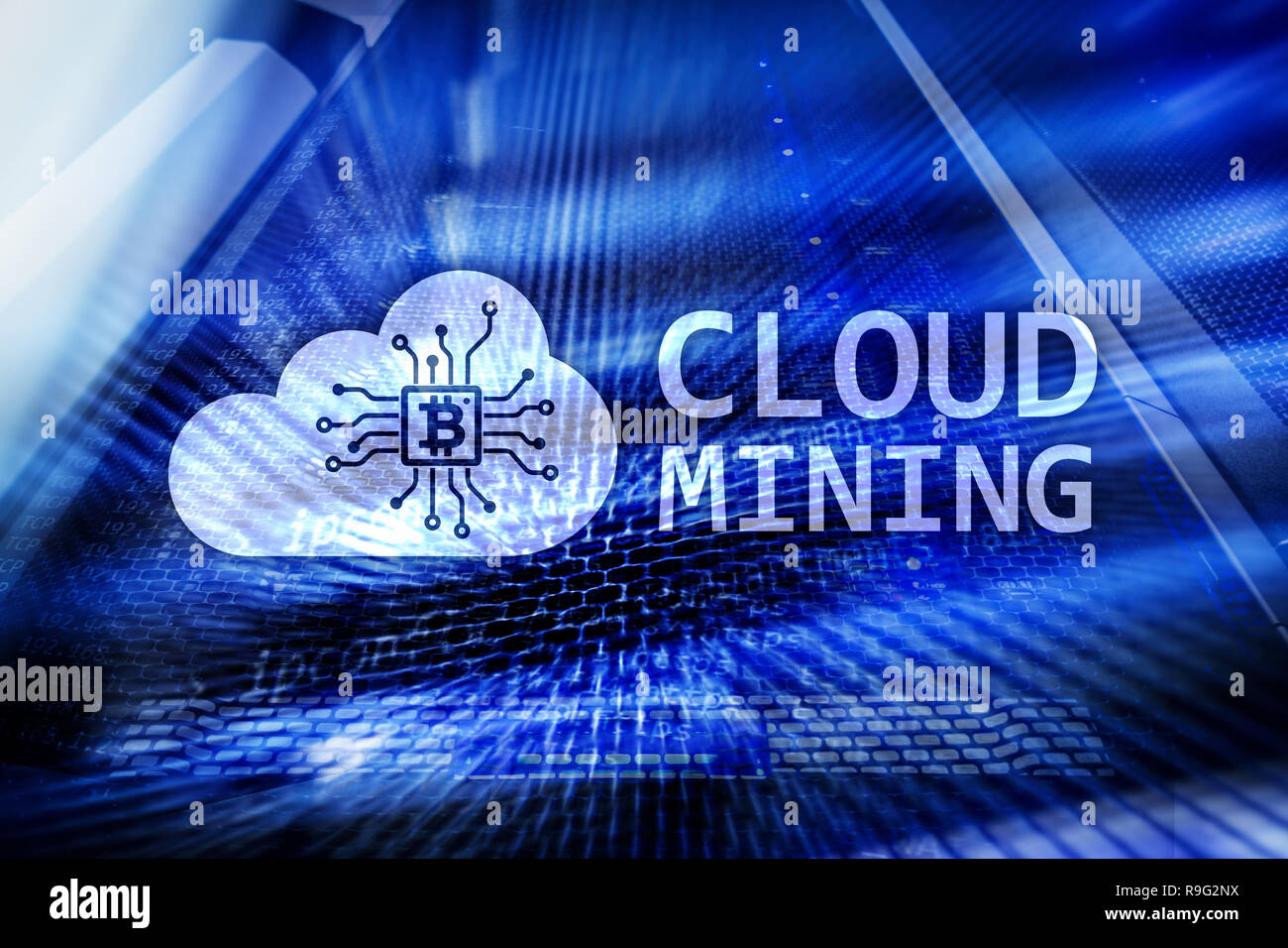 Cloud Computing Data Or Cryptocurrency Bitcoin Ethereum Mining In - 